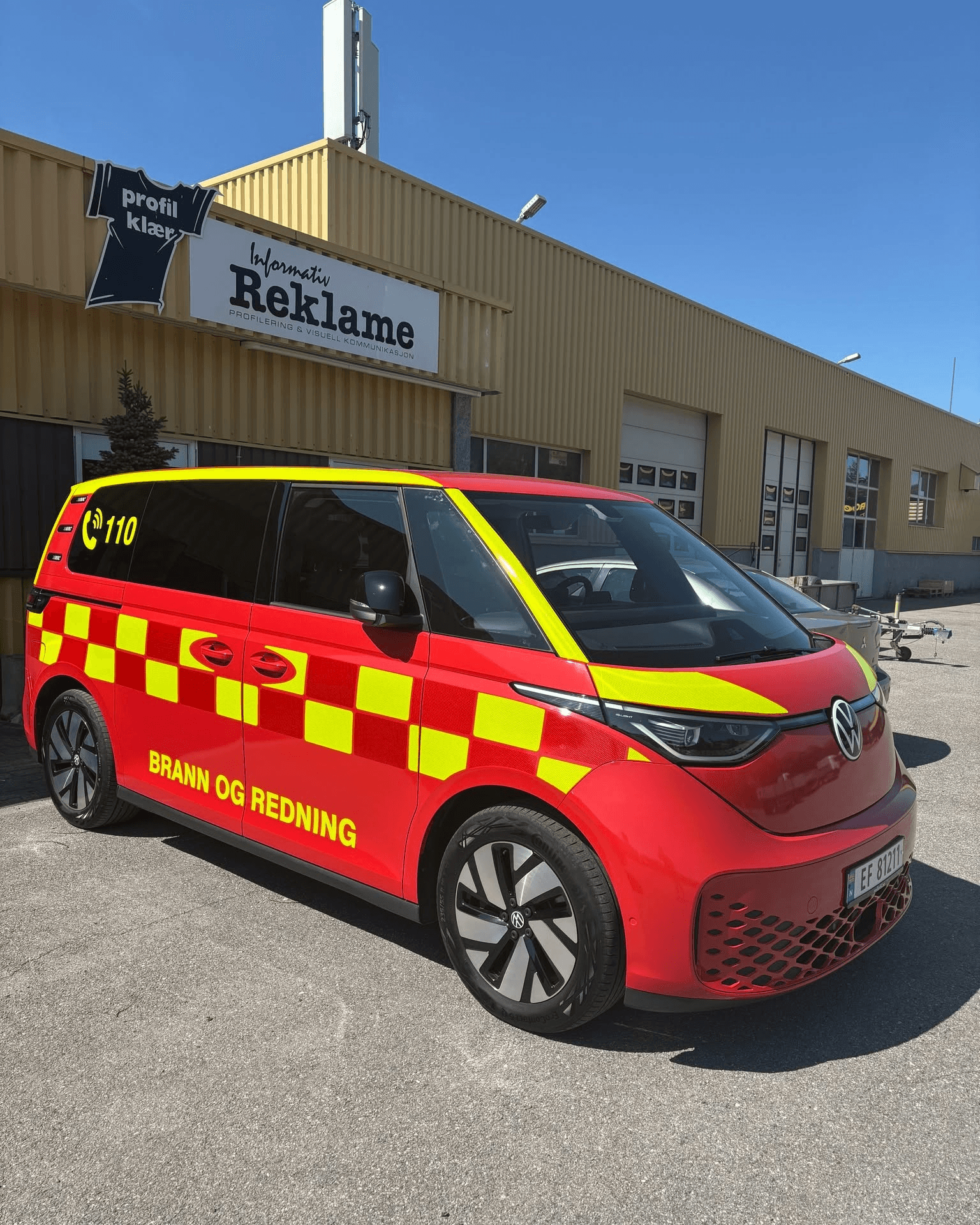 Utrykningsdekor for Brann og Redning – Volkswagen ID. Buzz