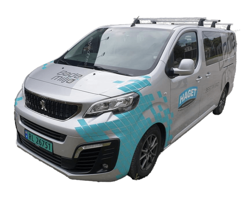 Helfoliert varebil for Haget Bademiljø – Peugeot Partner